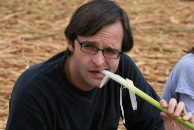 Eating Reeds, Uros Islands, Lake Titicaca, Peru