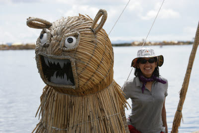 Reed Boat, Uros Islands, Lake Titicaca, Peru