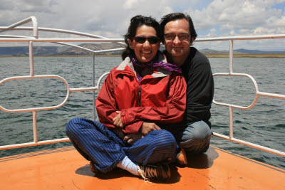 Boat to Amantani Island, Lake Titicaca, Peru