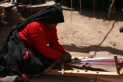 Weaving, Tequile Island, Lake Titicaca, Peru