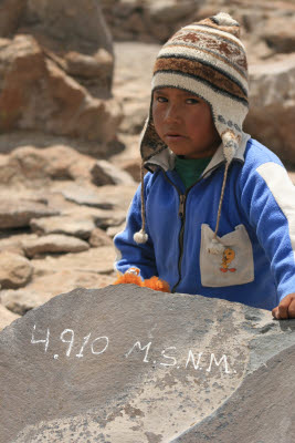 Highpoint (4910m) on road between Arequipa and the Colca Canyon