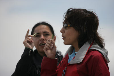 Making an offering at the Colca Canyon Pass