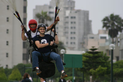 Paragliding in Miraflores, Lima, Peru