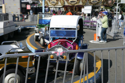 Stanley checks out the rides