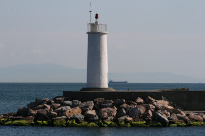 Beacon on the Sea of Marmara, Istanbul, Turkey