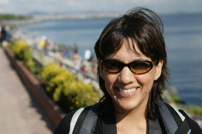 Amynah on the Sea of Marmara boardwalk, Istanbul, Turkey