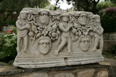 Frieze on display in Bodrum, Turkey