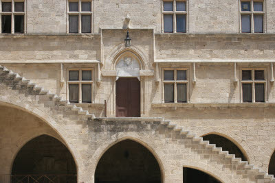 Outdoor stair at the Palace of Knights, Rhodes