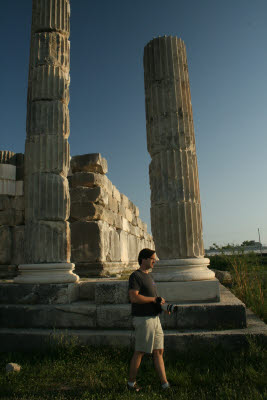 Marble columns of ancient Lycian city of Letoon