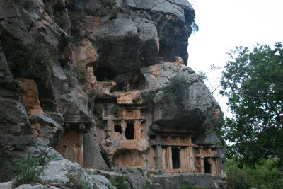 Ancient Lycian rock tombs of Pinara, Turkey