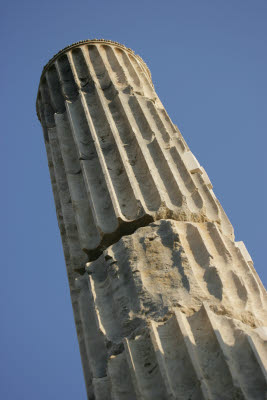 Marble columns of ancient Lycian city of Letoon