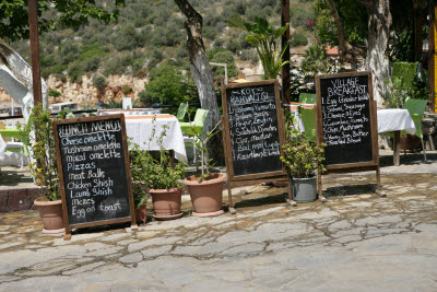 Restaurant Menus in Kalkan, Turkey