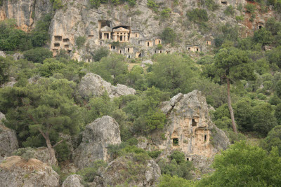 Ancient Lycian rock tombs of Pinara, Turkey