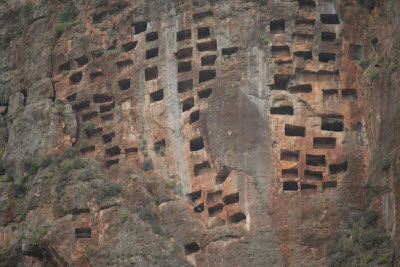 Ancient Lycian rock tombs of Pinara, Turkey