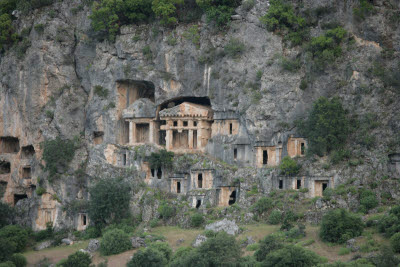 Ancient Lycian rock tombs of Pinara, Turkey