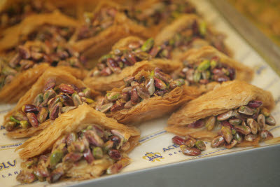 Pistachio Baklava in Istanbul, Turkey