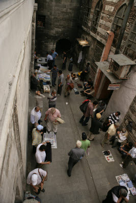 Swapmeet in a back-alley, Istanbul, Turkey