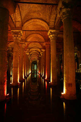 Basilica Cistern under Istanbul