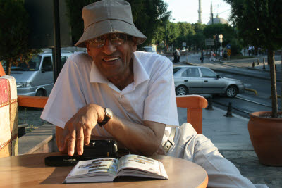Relaxing at the Green Corner Cafe, Istanbul