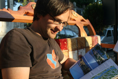 Relaxing at the Green Corner Cafe, Istanbul