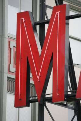 'M' on Pikes Market Sign
