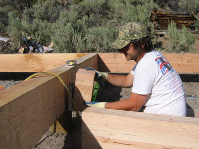 Mark attaching beam brackets