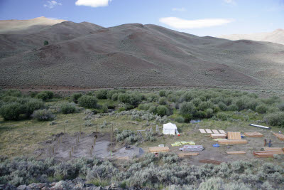 Cabin site and building materials