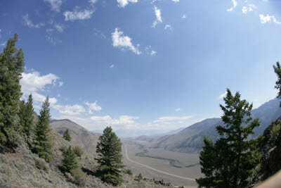 Trail Creek Road from the peak