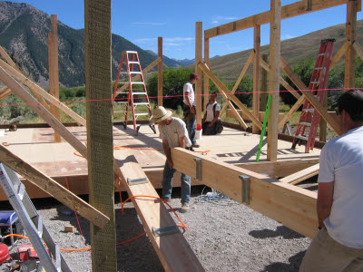 Laminated beams used on internal beams