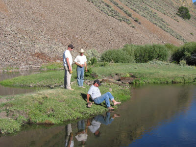 Testing the waters of Twin Bridges pond