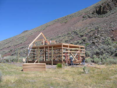 Working on the roof and the siding