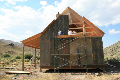 Putting on 'weathered' siding