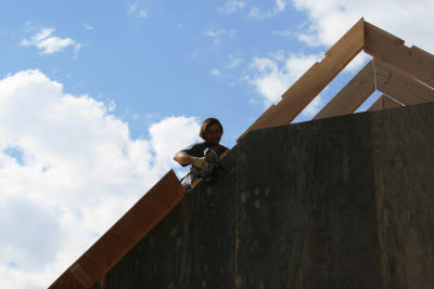 Putting on 'weathered' siding