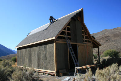 J.B. shingling the backside