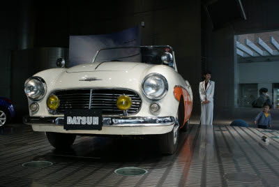 Vintage Datsun on display at the Ginza Nissan 'Store