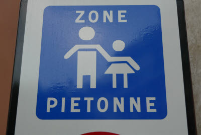 Pedestrian Area Sign