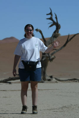 Lisa explores Deadvlei