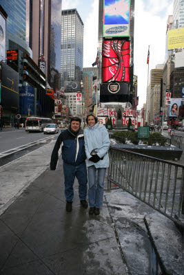 Michele and John in Times Square