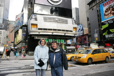 Michele and John in Times Square
