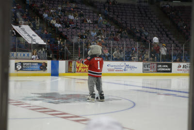 Rowdy the Albany River Rat's Mascot