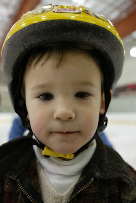 Cooper at skating class