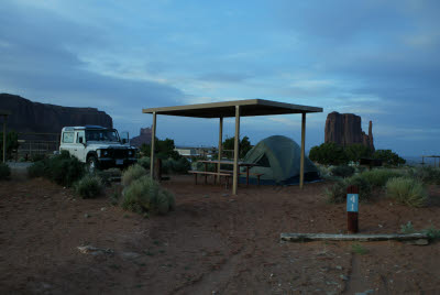 Campsite at Monument Valley