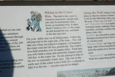 Amboy Crater Sign